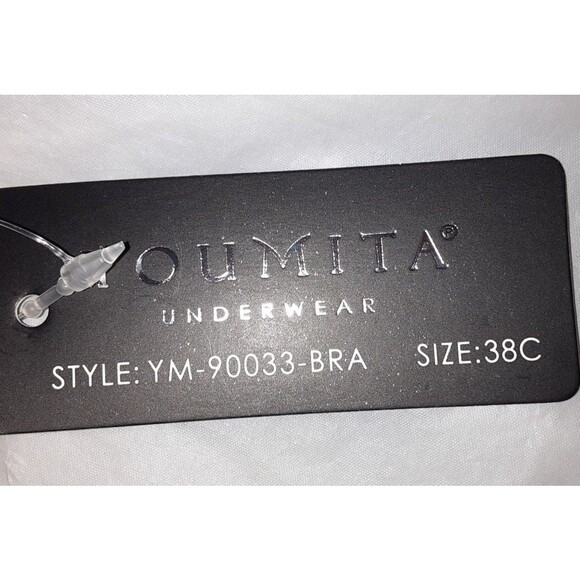 Youmita 38C Dazzling Blue Floral Lace Wireless Bra NWT - Picture 7 of 7